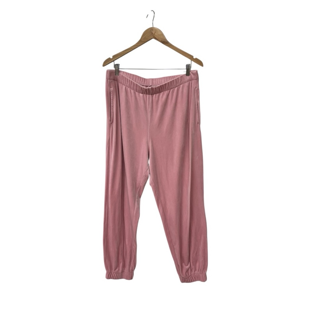 Hollister Ultra High Rise Joggers Pink Velour Stretch XL